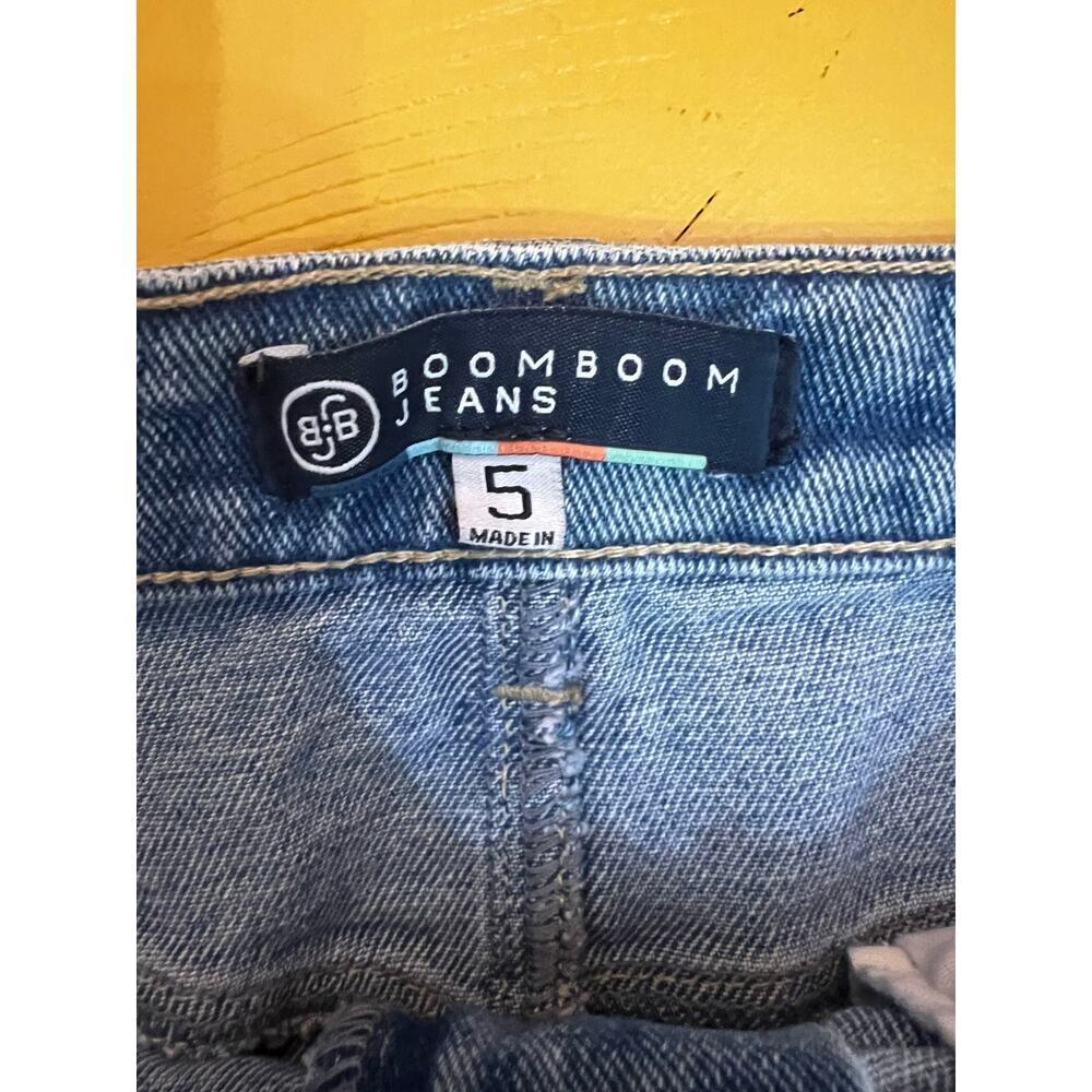 ☀️BBJ Los Angeles Denim Mini Skirt Size 27 Blue Stripe Side Detail NWT - Picture 6 of 7